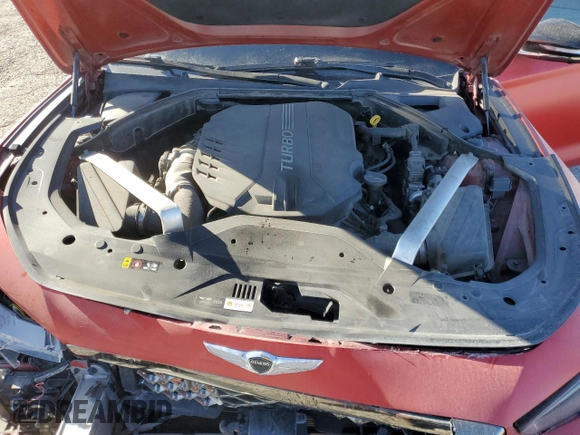 2019 Genesis G70 Advanced with VIN KMTG34LE5KU021265, listed as a Copart auction lot 48575855 with 52,650 mi miles and Salvage Title. Bid and sale history available at carsss.com. Image 11.