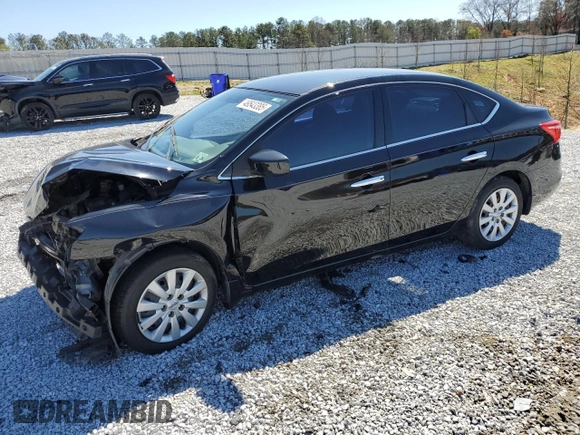 2019 Nissan Sentra S with VIN 3N1AB7AP0KY381525, listed as a Copart auction lot 49543385 with 90,580 mi miles and Salvage Title. Bid and sale history available at carsss.com. Image 1.