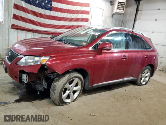 2011 Lexus RX 350 with VIN 2T2BK1BA9BC091756, listed as a Copart auction lot 48238285 with 184,157 mi miles and Salvage Title. Bid and sale history available at DreamBid. Image 1.