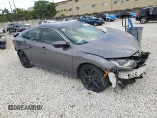 2021 Honda Civic Sport with VIN 19XFC2F8XME000756, listed as a Copart auction lot 51040935 with 40,560 mi miles and Non Repairable. Bid and sale history available at DreamBid. Image 4.