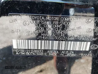 2016 Lexus IS 200t with VIN JTHBA1D23G5031648, listed as a IAAI auction lot 41703157 with 92,825 mi miles and . Bid and sale history available at DreamBid. Image 9.