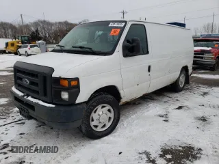 2010 Ford Econoline Cargo Commercial with VIN 1FTNE2EL3ADA92284, listed as a Copart auction lot 43613435 with Not Provided miles and Clean Title. Bid and sale history available at carsss.com. Image 1.