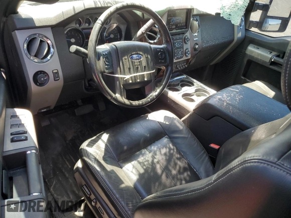 2013 Ford F-250 XL with VIN 1FT7W2B68DEA65536, listed as a Copart auction lot 56983405 with 123,614 mi miles and Salvage title. Bid and sale history available at DreamBid. Image 8.