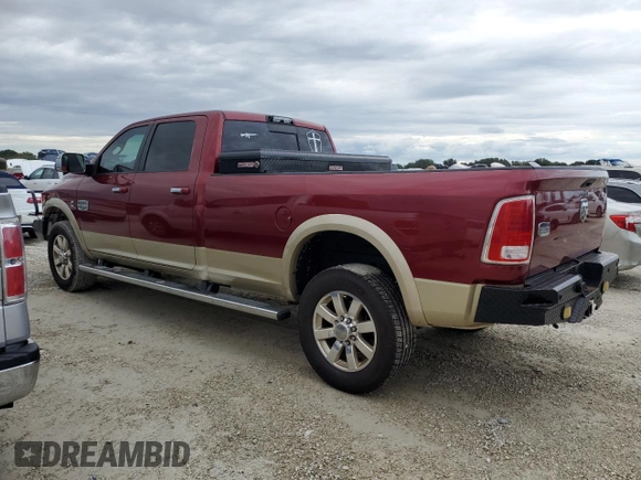 2014 Ram 2500 Laramie Longhorn with VIN 3C6UR5LL7EG155360, listed as a Copart auction lot 74399814 with 88,419 mi miles and Salvage title. Bid and sale history available at DreamBid. Image 2.