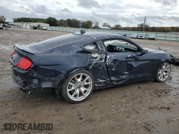 2021 Ford Mustang GT with VIN 1FA6P8CF8M5145208, listed as a Copart auction lot 77495384 with 15,830 mi miles and Salvage title. Bid and sale history available at DreamBid. Image 3.