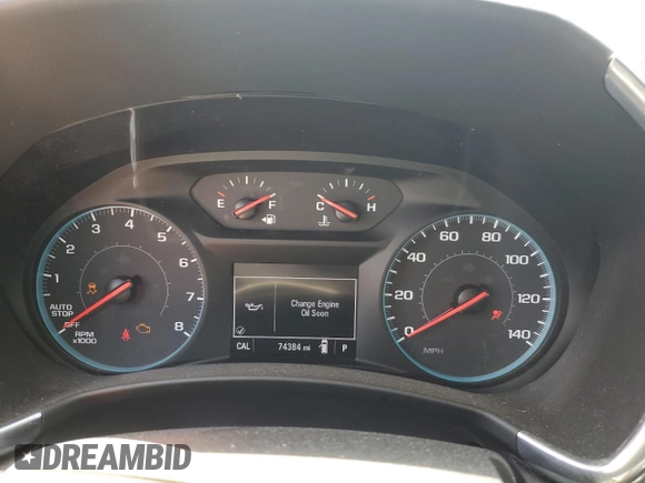 2018 Chevrolet Equinox LT with VIN 3GNAXJEV3JL351717, listed as a Copart auction lot 54150665 with 74,384 mi miles and Salvage title. Bid and sale history available at DreamBid. Image 9.