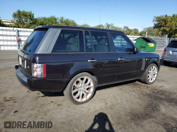 2010 Land Rover Range Rover HSE z VIN SALME1D48AA317504, wystawiony jako Copart lot #86007894 z przebiegiem 116 775 mil mil oraz Czysty tytuł • Clean title. Historia ofert i sprzedaży dostępna na DreamBid. Obrazek 3.