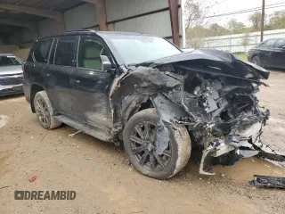 2019 Lexus LX with VIN JTJHY7AX7K4292383, listed as a Copart auction lot 82715804 with 0 mi miles and Salvage Title. Bid and sale history available at carsss.com. Image 4.