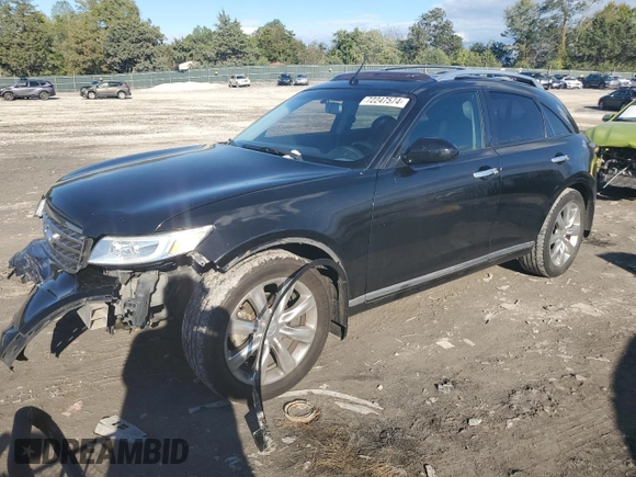 2008 Infiniti FX35 with VIN JNRAS08U08X105338, listed as a Copart auction lot 72247574 with 246,279 mi miles and Clean Title. Bid and sale history available at carsss.com. Image 1.