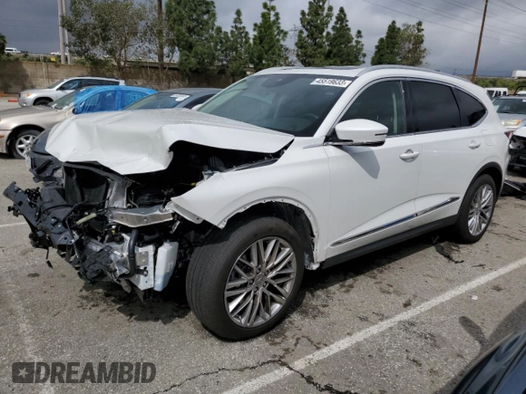 2022 Acura MDX w/Advance Package with VIN 5J8YE1H80NL036881, listed as a Copart auction lot 45519633 with 11,953 mi miles. Bid and sale history available at carsss.com. Image 1.