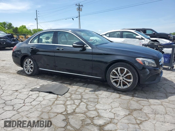 2015 Mercedes-Benz C-Class C 300 Luxury with VIN 55SWF4KB7FU064561, listed as a Copart auction lot 52489215 with 185,244 mi miles and Salvage Title. Bid and sale history available at carsss.com. Image 4.