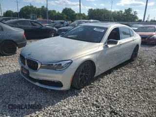 2017 BMW 7 Series 740e xDrive iPerformance with VIN WBA7J2C3XHG497958, listed as a Copart auction lot 58203604 with 75,256 mi miles and Salvage Title. Bid and sale history available at carsss.com. Image 1.