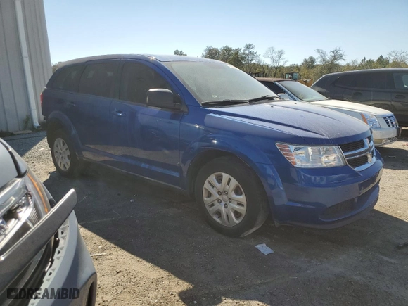 2015 Dodge Journey American Value Pkg with VIN 3C4PDCAB6FT670619, listed as a Copart auction lot 43560874 with 106,595 mi miles and Salvage Title. Bid and sale history available at carsss.com. Image 4.
