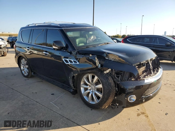 2011 Infiniti QX56 8-passenger with VIN JN8AZ2NC8B9303121, listed as a Copart auction lot 79643554 with 187,950 mi miles and Salvage Title. Bid and sale history available at carsss.com. Image 4.