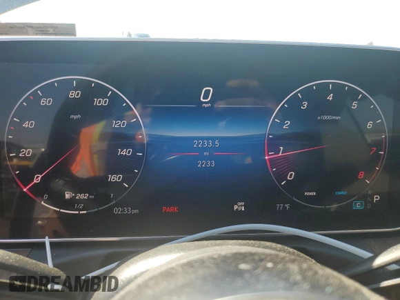 2025 Mercedes-Benz C 300 with VIN W1KAF4HB6SR246863, listed as a Copart auction lot 48716085 with 2,233 mi miles and Salvage Title. Bid and sale history available at DreamBid. Image 9.