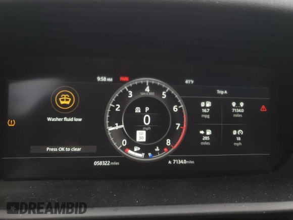 2018 Land Rover Discovery HSE with VIN SALRR2RVXJA053798, listed as a Copart auction lot 86340244 with 58,322 mi miles and Salvage Title. Bid and sale history available at DreamBid. Image 9.