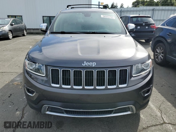 2016 Jeep Grand Cherokee Limited with VIN 1C4RJFBG3GC312873, listed as a Copart auction lot 56943705 with 134,633 mi miles and Salvage title. Bid and sale history available at DreamBid. Image 5.