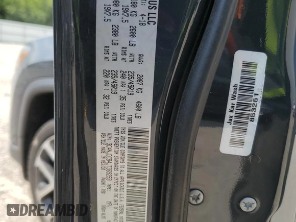 2018 Jeep Compass Limited with VIN 3C4NJDCB4JT369259, listed as a Copart auction lot 59926785 with 65,384 mi miles and Clean title. Bid and sale history available at DreamBid. Image 13.