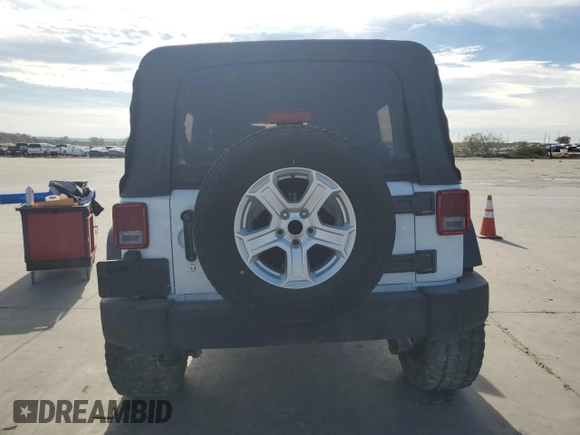 2018 Jeep Wrangler JK Unlimited Sport S with VIN 1C4BJWDG7JL865323, listed as a Copart auction lot 82657514 with 15,408 mi miles and Salvage Title. Bid and sale history available at carsss.com. Image 6.