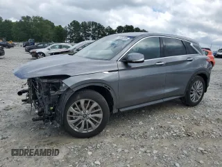 2024 Infiniti QX50 Pure z VIN 3PCAJ5AA3RF100906, wystawiony jako Copart lot #58265385 z przebiegiem 8 298 mil mil oraz Szkoda całkowita • Salvage title. Historia ofert i sprzedaży dostępna na DreamBid. Obrazek 1.