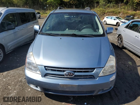 2009 Kia Sedona LX with VIN KNDMB233X96279951, listed as a Copart auction lot 73436374 with 76,558 mi miles and Clean Title. Bid and sale history available at carsss.com. Image 5.