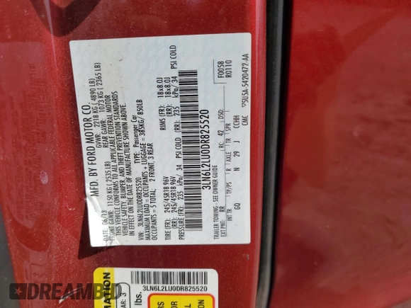 2013 Lincoln MKZ Hybrid z VIN 3LN6L2LU0DR825520, wystawiony jako Copart lot #56368095 z przebiegiem 135 655 mil mil oraz Szkoda całkowita • Salvage title. Historia ofert i sprzedaży dostępna na DreamBid. Obrazek 13.