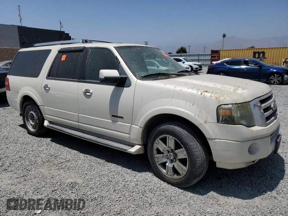 2007 Ford Expedition Max Limited with VIN 1FMFK20527LA06284, listed as a Copart auction lot 60783485 with 99,743 mi miles and Salvage title. Bid and sale history available at DreamBid. Image 4.