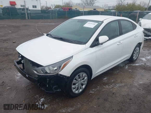 2021 Hyundai Accent SE with VIN 3KPC24A62ME150643, listed as a IAAI auction lot 41979286 with 46,307 mi miles. Bid and sale history available at carsss.com. Image 2.