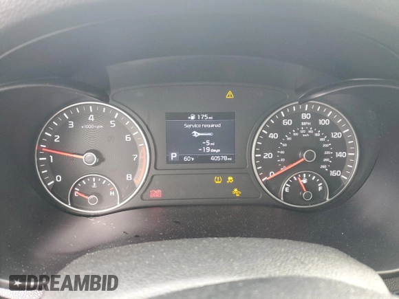 2019 Kia Optima LX with VIN 5XXGT4L34KG362398, listed as a Copart auction lot 57836525 with 40,578 mi miles and Salvage title. Bid and sale history available at DreamBid. Image 9.
