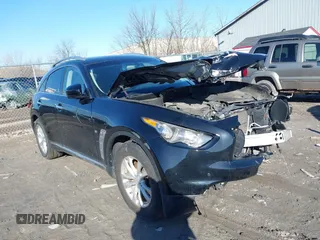 2017 Infiniti QX70 with VIN JN8CS1MW6HM410693, listed as a IAAI auction lot 41746466 with Not Provided miles. Bid and sale history available at carsss.com. Image 1.