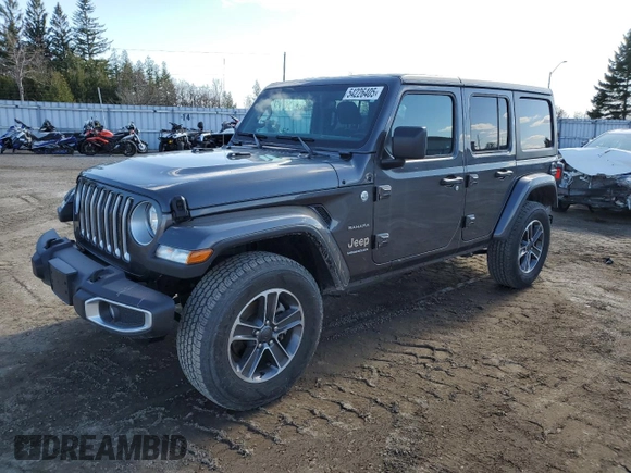 2023 Jeep Wrangler Sahara with VIN 1C4HJXEG5PW632336, listed as a Copart auction lot 54226405 with 23,735 mi miles and Salvage title. Bid and sale history available at DreamBid. Image 1.