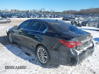 2018 Infiniti Q50 3.0t LUXE with VIN JN1EV7AR5JM445635, listed as a IAAI auction lot 41287362 with 58,703 mi miles. Bid and sale history available at carsss.com. Image 3.