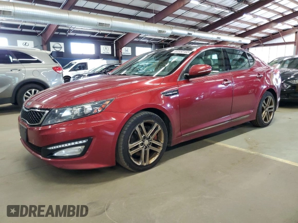 2013 Kia Optima SX with VIN 5XXGR4A65DG121755, listed as a Copart auction lot 63550165 with 231,156 mi miles and Clean title. Bid and sale history available at DreamBid. Image 1.