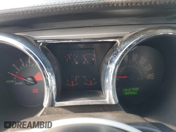 2007 Ford Mustang GT Deluxe with VIN 1ZVFT82H275246450, listed as a Copart auction lot 52744255 with 103,593 mi miles and Salvage Title. Bid and sale history available at carsss.com. Image 9.