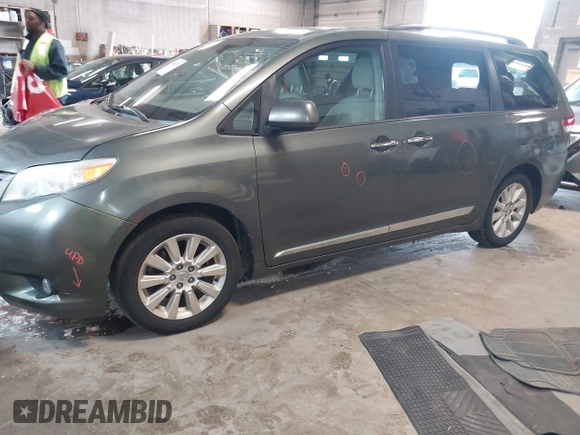 2013 Toyota Sienna XLE with VIN 5TDDK3DC9DS061903, listed as a IAAI auction lot 42067873 with 166,341 mi miles and . Bid and sale history available at DreamBid. Image 2.