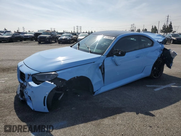 2024 BMW M2 with VIN 3MF13DM03R8D87379, listed as a Copart auction lot 45768905 with 12,388 mi miles and Salvage Title. Bid and sale history available at carsss.com. Image 1.