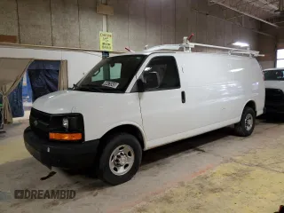 2016 Chevrolet Express Cargo Van with VIN 1GCZGHFF2G1231256, listed as a Copart auction lot 46475545 with 227,276 mi miles and Clean Title. Bid and sale history available at carsss.com. Image 1.