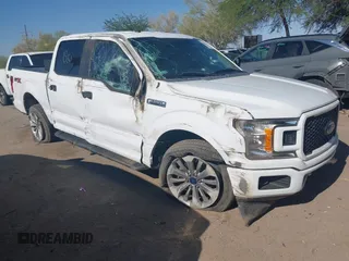 2018 Ford F-150 XL with VIN 1FTEW1CPXJKE07509, listed as a IAAI auction lot 42462607 with 72,850 mi miles and . Bid and sale history available at DreamBid. Image 1.