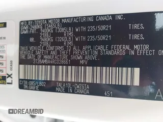 2024 Lexus RX 350 z VIN 2T2BAMBA4RC028661, wystawiony jako IAAI lot #42252708 z przebiegiem 19 141 mil mil oraz . Historia ofert i sprzedaży dostępna na DreamBid. Obrazek 9.