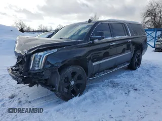 2019 Cadillac Escalade ESV Luxury z VIN 1GYS4HKJ2KR269398, wystawiony jako Copart lot #88544545 z przebiegiem 132 084 mil mil oraz Szkoda całkowita • Salvage title. Historia ofert i sprzedaży dostępna na DreamBid. Obrazek 1.