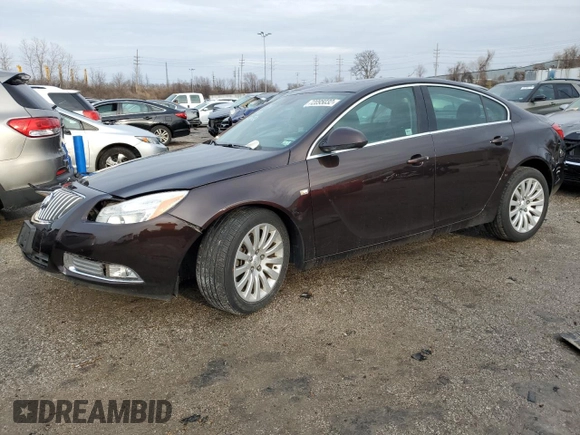 2011 Buick Regal CXL Turbo TO2 with VIN W04GW5EV2B1141688, listed as a Copart auction lot 38987004 with 30,101 mi miles and Salvage Title. Bid and sale history available at DreamBid. Image 1.