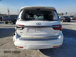 2021 Infiniti QX80 LUXE with VIN JN8AZ2AE0M9268598, listed as a Copart auction lot 41516185 with 58,028 mi miles and Salvage Title. Bid and sale history available at carsss.com. Image 6.