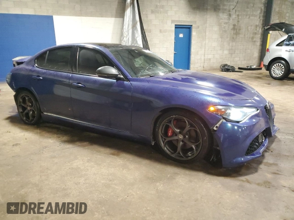 2020 Alfa Romeo Giulia Ti Sport with VIN ZARFAMBN2L7626139, listed as a Copart auction lot 60708035 with 65,270 mi miles and Salvage title. Bid and sale history available at DreamBid. Image 4.