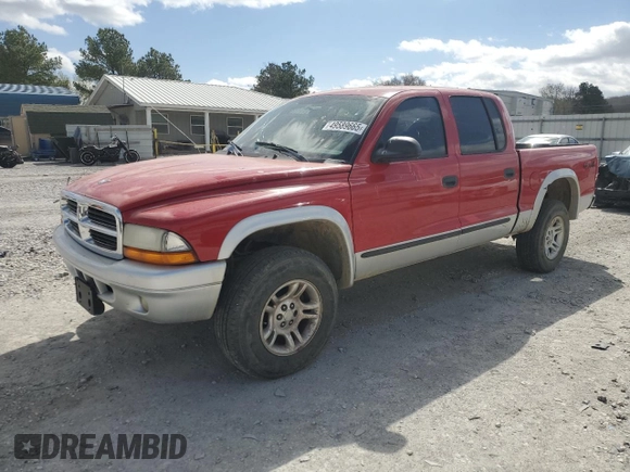 2004 Dodge Dakota SLT with VIN 1D7HG48N94S699411, listed as a Copart auction lot 49589665 with 178,200 mi miles and Salvage Title. Bid and sale history available at carsss.com. Image 1.