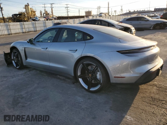 2021 Porsche Taycan 4S with VIN WP0AB2Y16MSA43990, listed as a Copart auction lot 81328264 with 43,190 mi miles and Salvage title. Bid and sale history available at DreamBid. Image 2.