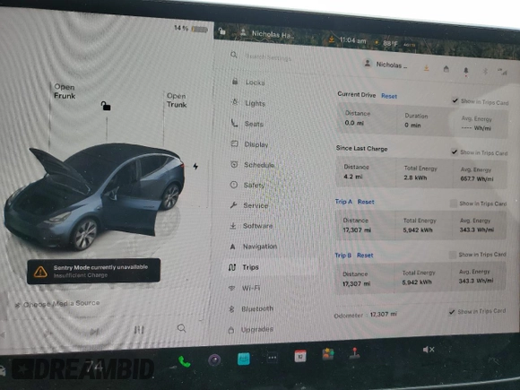 2024 Tesla Model Y Long Range с VIN 7SAYGDEE8RA243340, выставлен на аукционе Copart как лот 60527745 с пробегом 17 307 миль миль и Списание • Salvage title. История ставок и продаж доступна на DreamBid. Изображение 9.