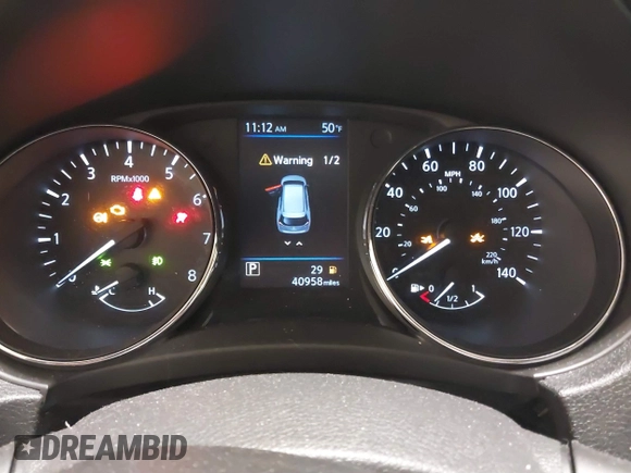 2019 Nissan Rogue SV with VIN 5N1AT2MV7KC747105, listed as a IAAI auction lot 41445027 with 40,958 mi miles. Bid and sale history available at carsss.com. Image 7.