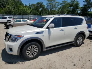 2020 Nissan Armada SL with VIN JN8AY2NDXLX016355, listed as a Copart auction lot 58018284 with 122,370 mi miles and Salvage Title. Bid and sale history available at carsss.com. Image 1.