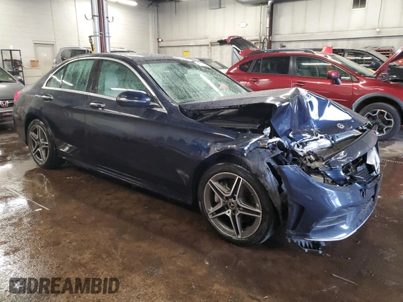 2021 Mercedes-Benz C 300 with VIN W1KWF8EB8MR644824, listed as a Copart auction lot 46286505 with 27,075 mi miles and Non Repairable. Bid and sale history available at carsss.com. Image 4.
