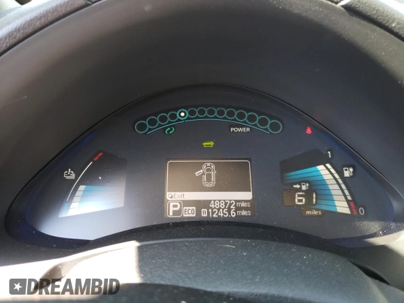 2017 Nissan LEAF SL with VIN 1N4BZ0CPXHC307411, listed as a Copart auction lot 57382653 with 48,872 mi miles. Bid and sale history available at carsss.com. Image 9.